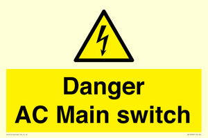 Danger AC Main switch 